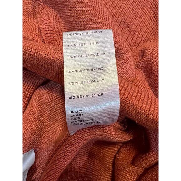 Free People FP Beach Pants Womens XS Knit Jogger Baggy Freya Stretch Rust Linen - Picture 9 of 10